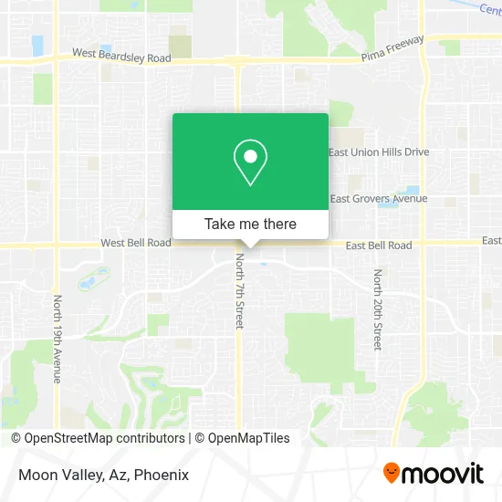 Moon Valley, Az map