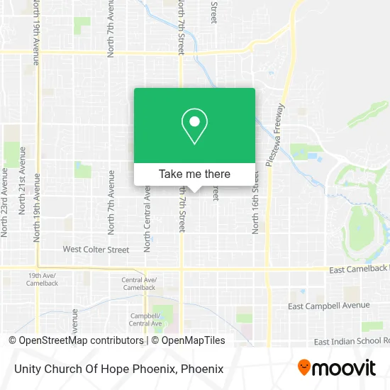 Unity Church Of Hope Phoenix map