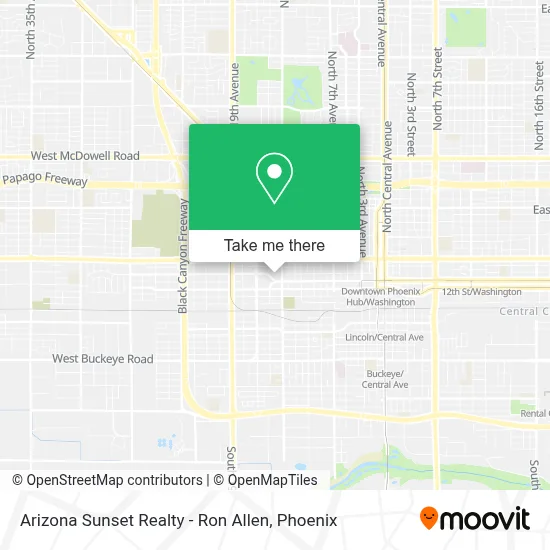 Arizona Sunset Realty - Ron Allen map