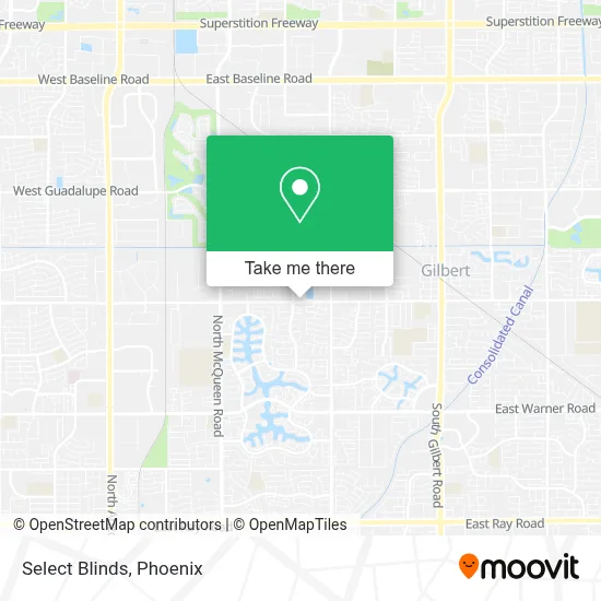 Select Blinds map