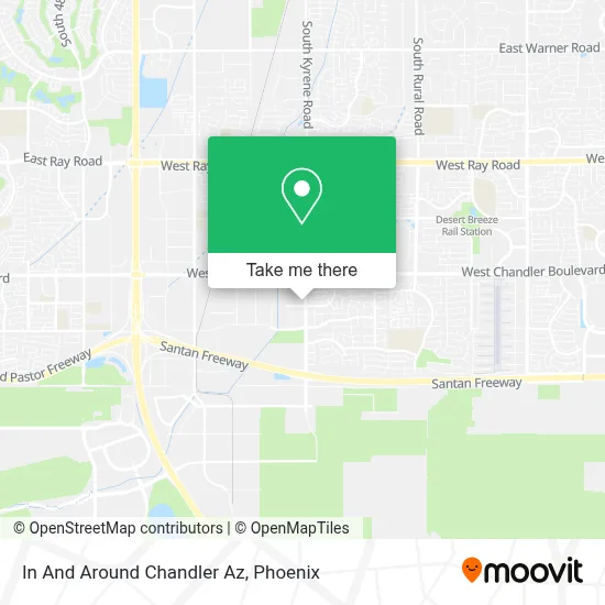 In And Around Chandler Az map
