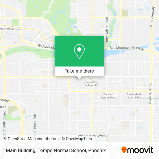 Main Building, Tempe Normal School map