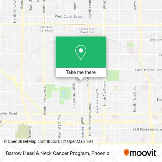 Barrow Head & Neck Cancer Program map