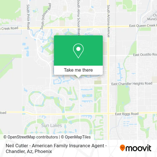 Neil Cutler - American Family Insurance Agent - Chandler, Az map
