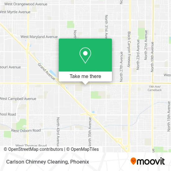 Carlson Chimney Cleaning map