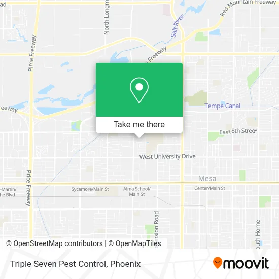 Triple Seven Pest Control map