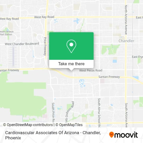 Cardiovascular Associates Of Arizona - Chandler map