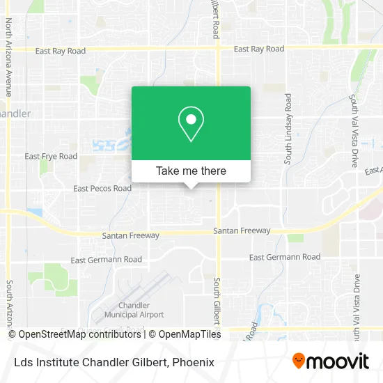 Lds Institute Chandler Gilbert map