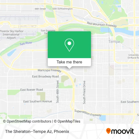 The Sheraton--Tempe Az map