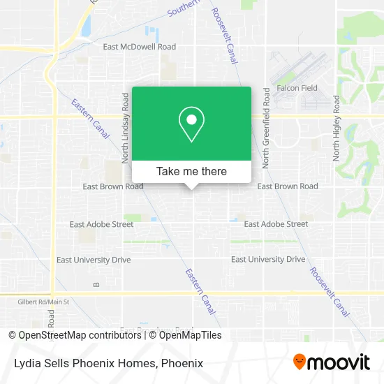 Lydia Sells Phoenix Homes map