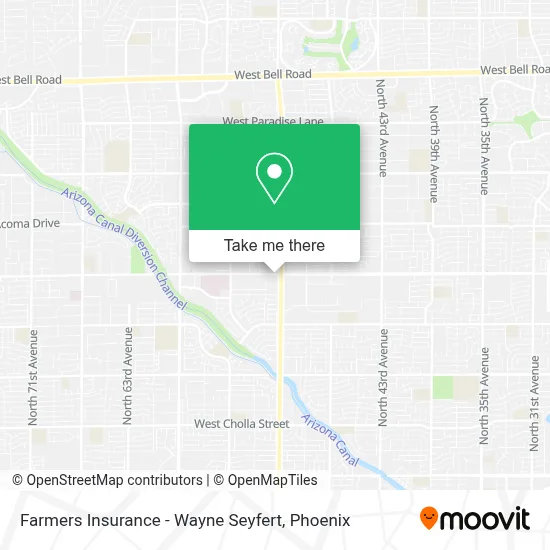 Farmers Insurance - Wayne Seyfert map