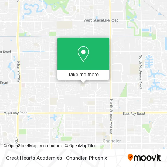 Great Hearts Academies - Chandler map