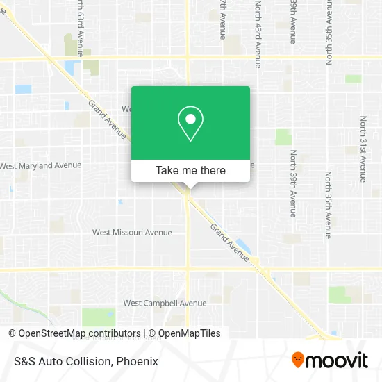 S&S Auto Collision map