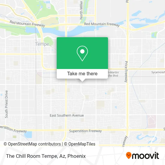 The Chill Room Tempe, Az map