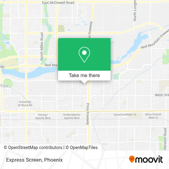 Express Screen map