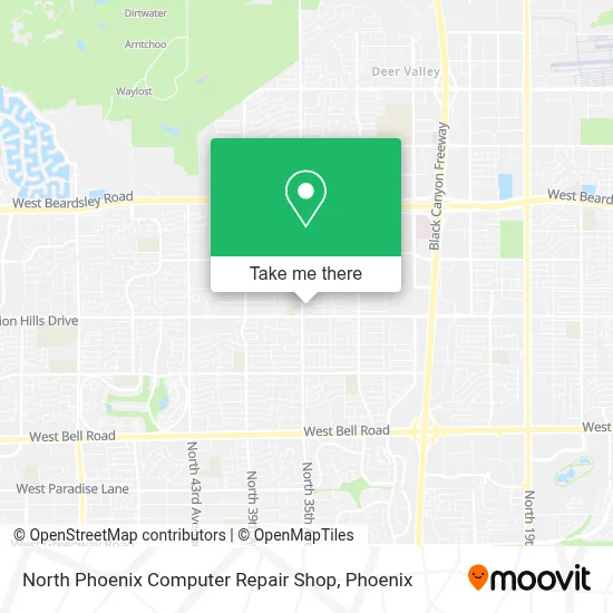 North Phoenix Computer Repair Shop map