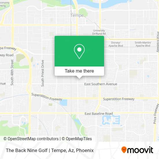 The Back Nine Golf | Tempe, Az map