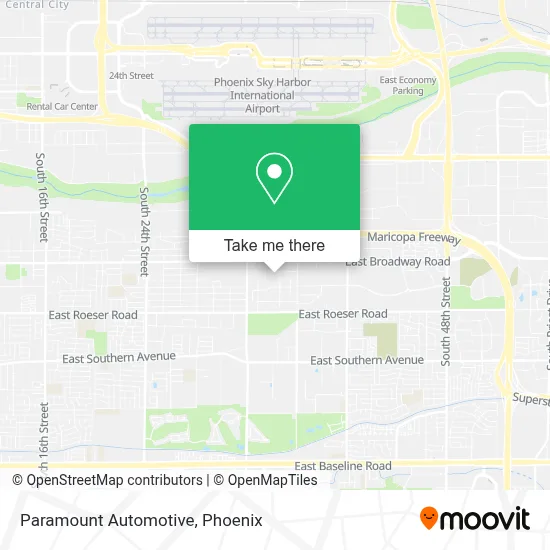 Paramount Automotive map