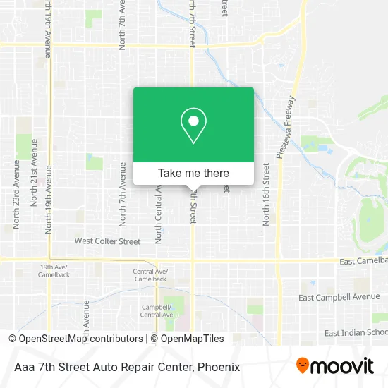 Aaa 7th Street Auto Repair Center map