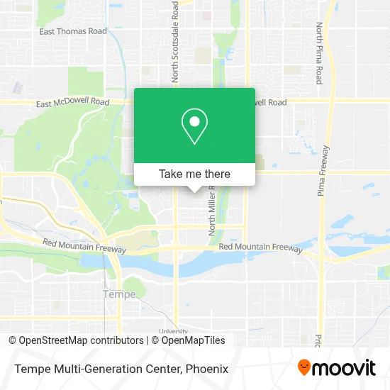Tempe Multi-Generation Center map
