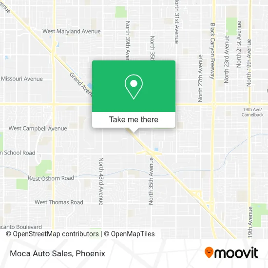 Moca Auto Sales map