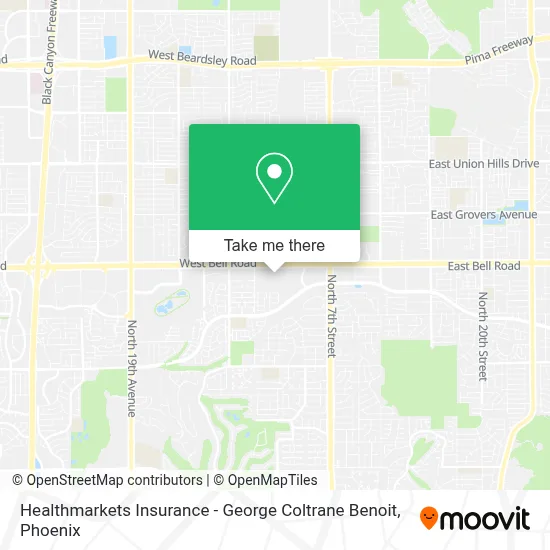 Healthmarkets Insurance - George Coltrane Benoit map