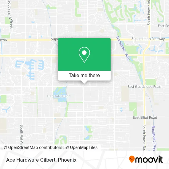 Ace Hardware Gilbert map