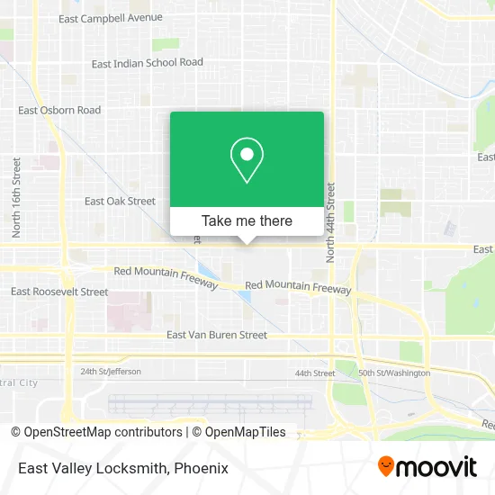East Valley Locksmith map