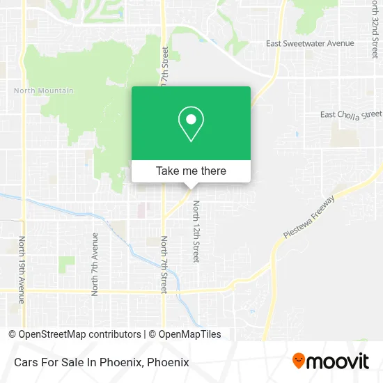 Cars For Sale In Phoenix map