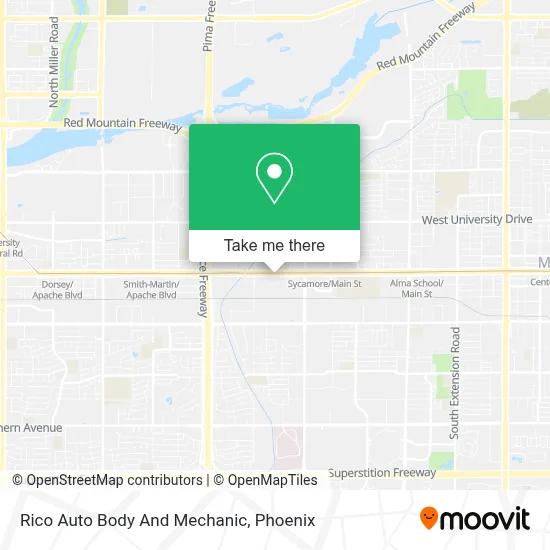 Rico Auto Body And Mechanic map