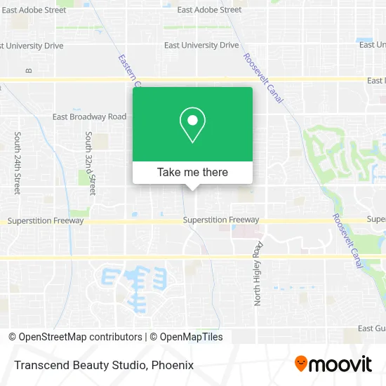 Transcend Beauty Studio map