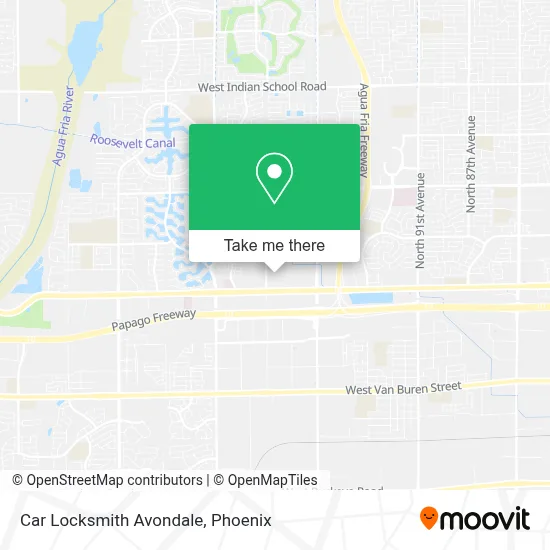 Car Locksmith Avondale map