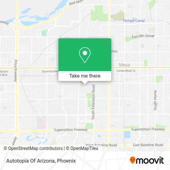 Autotopia Of Arizona map