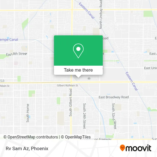Rv Sam Az map