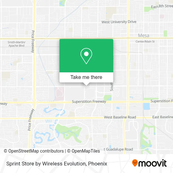 Sprint Store by Wireless Evolution map