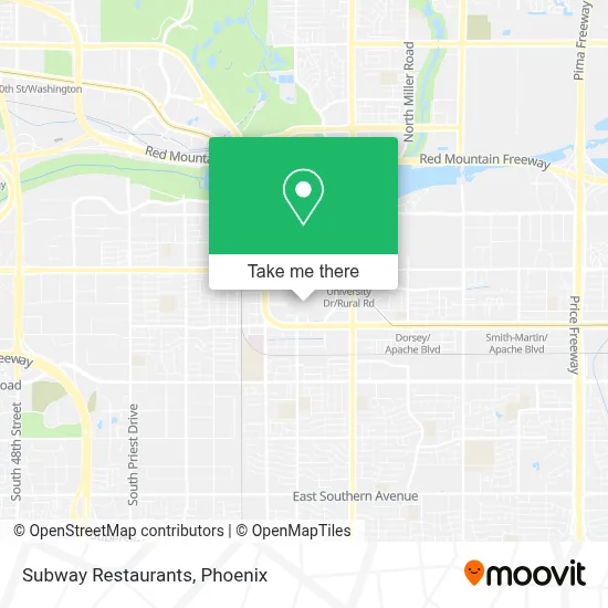 Subway Restaurants map