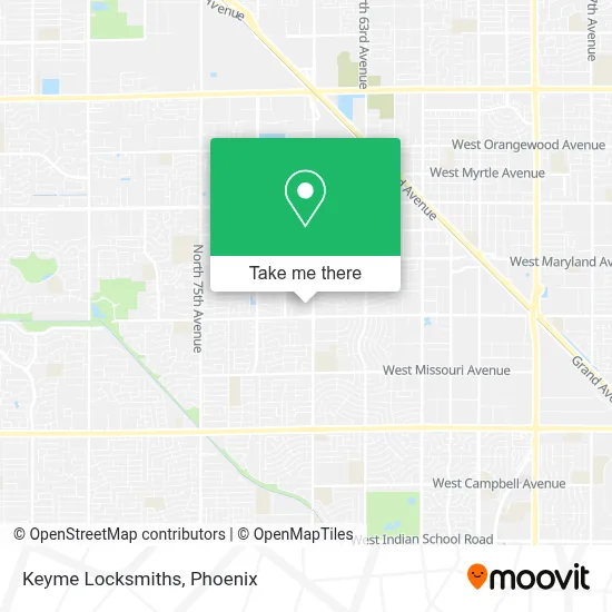 Keyme Locksmiths map