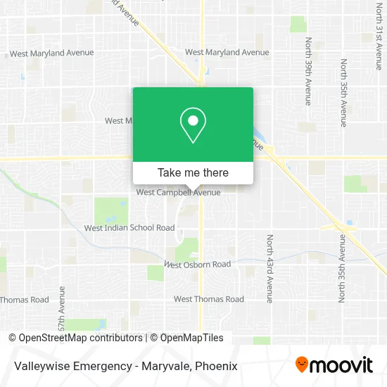 Valleywise Emergency - Maryvale map