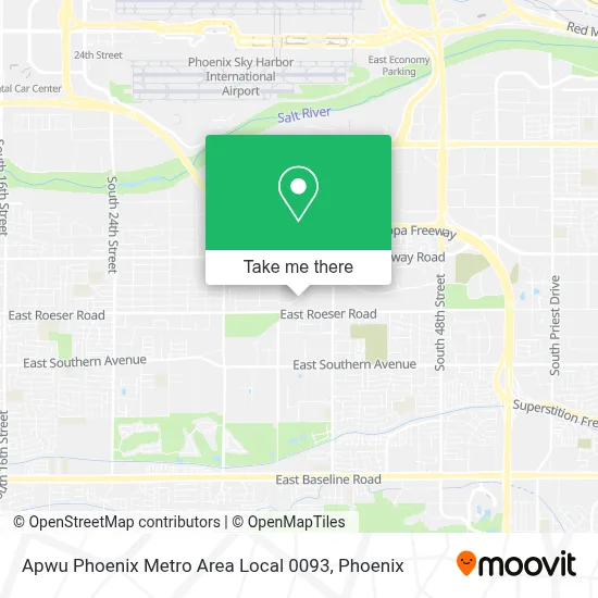 Apwu Phoenix Metro Area Local 0093 map