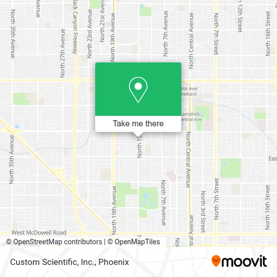 Custom Scientific, Inc. map