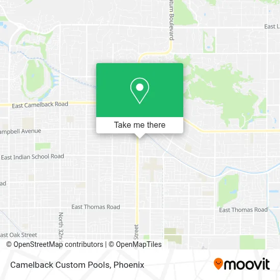 Camelback Custom Pools map