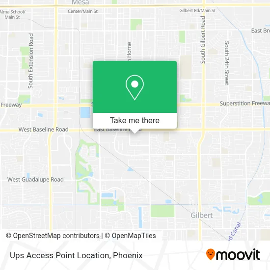 Ups Access Point Location map