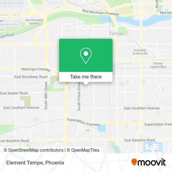 Element Tempe map