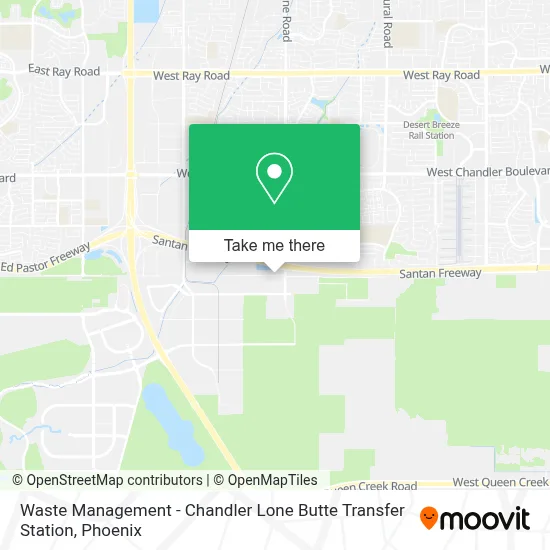 Waste Management - Chandler Lone Butte Transfer Station map