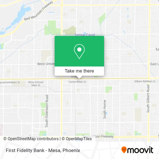 First Fidelity Bank - Mesa map