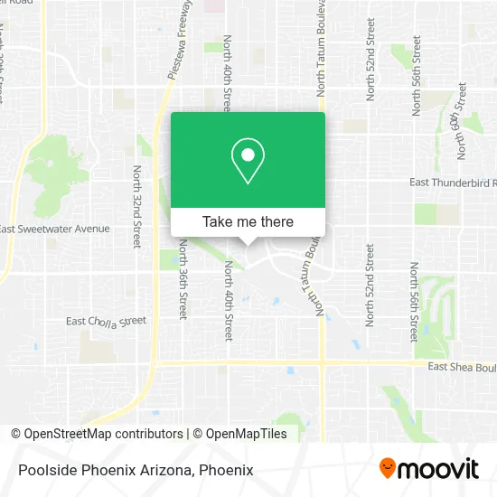 Poolside Phoenix Arizona map