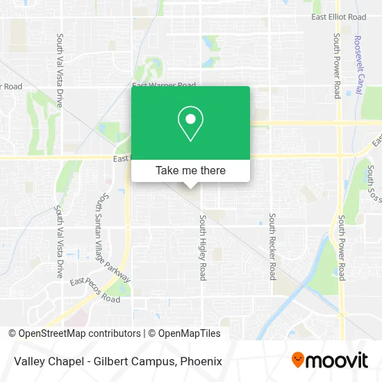 Valley Chapel - Gilbert Campus map