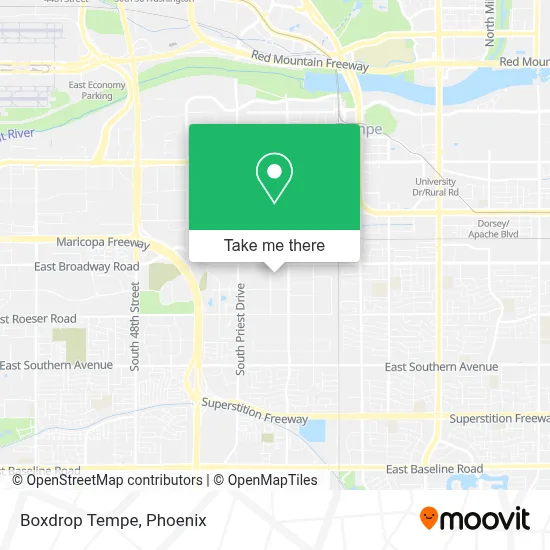 Boxdrop Tempe map