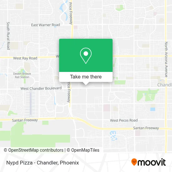 Nypd Pizza - Chandler map
