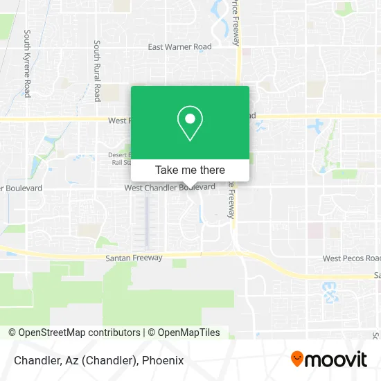 Chandler, Az map